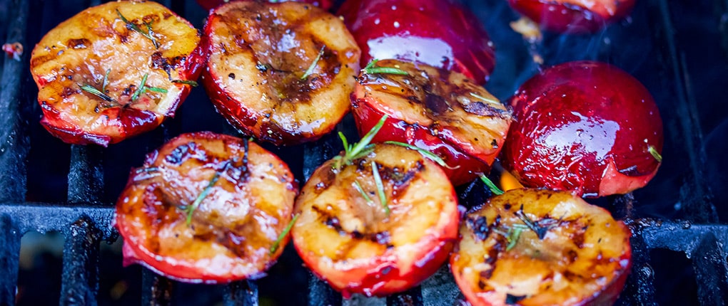 the plums on the grill