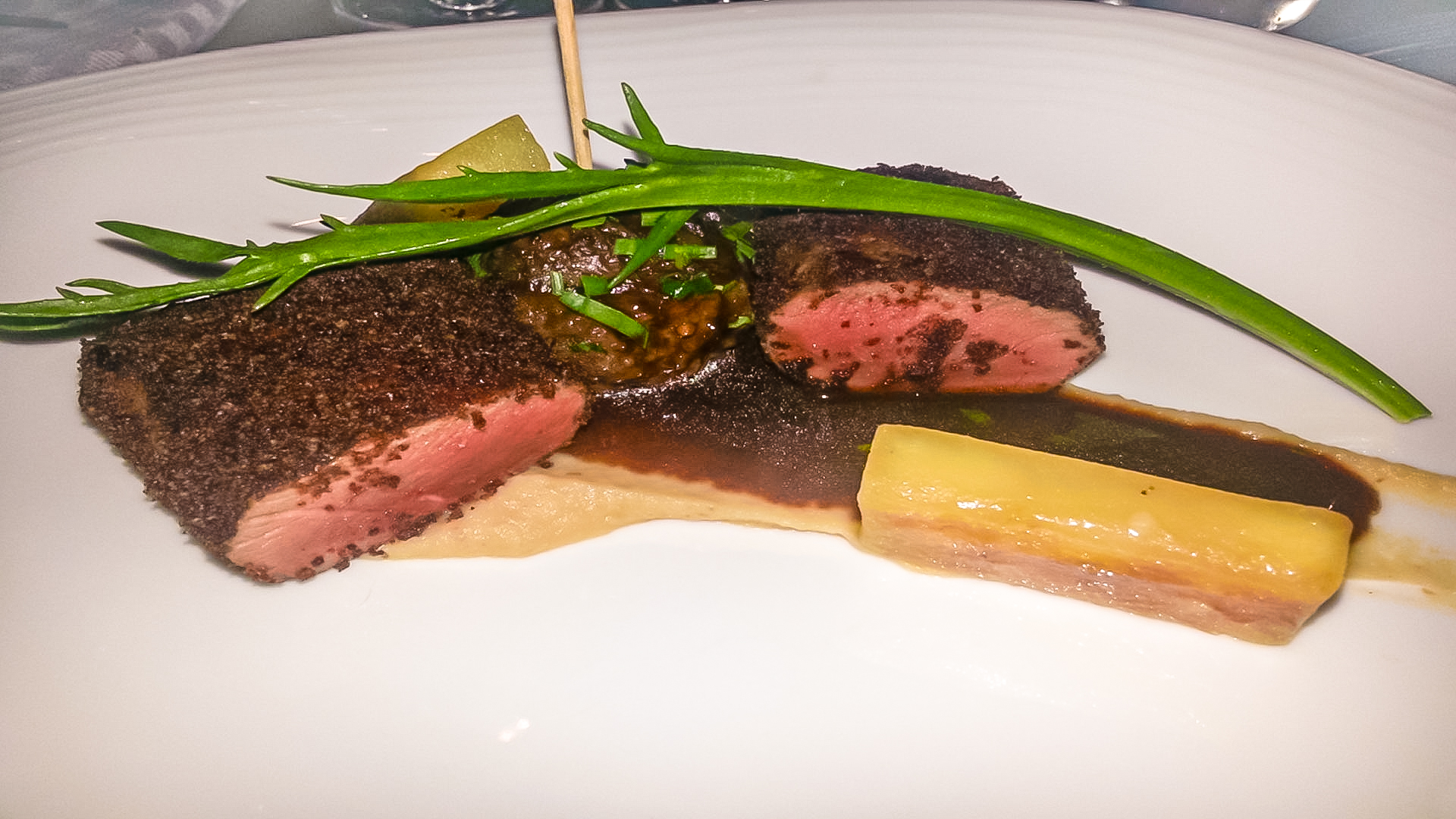 Saddle of venison/ apple/ celery