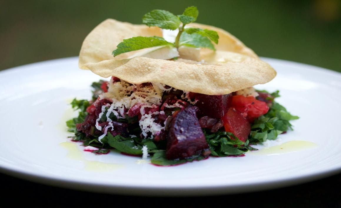 Roasted Beet Root Tomato Salad